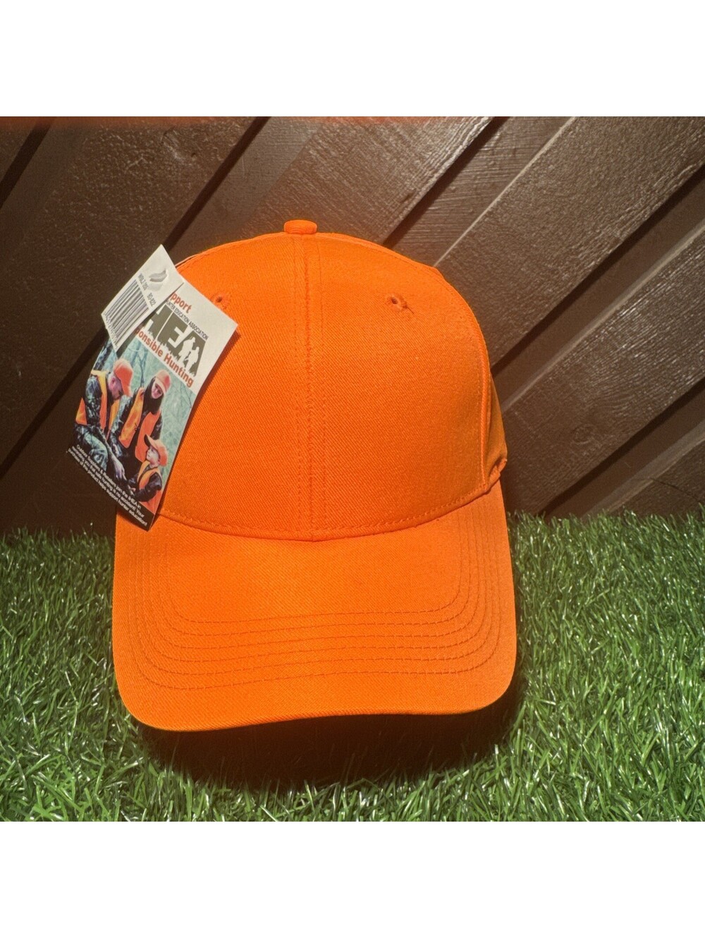 Signatures IHEA Blaze Orange Hunting Snapback Hat Green Underbrim High Vis NWT